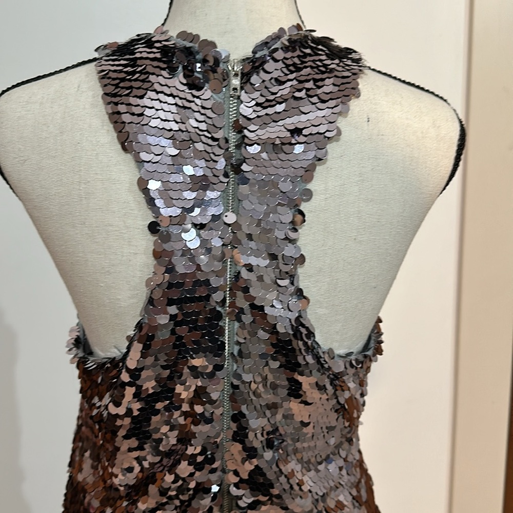 Sequin Mini Silver Dress, Size Small - Gorgeous - image 5